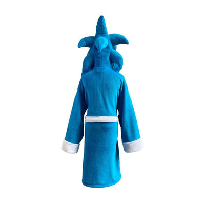 Sonic the Hedgehog Sonic Outfit Kids Poly Fleece Robe Blue with Horned Hood