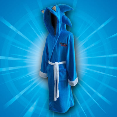 Sonic the Hedgehog Official Sonic the Hedgehog Cosplay Hooded Adult Bathrobe / Dressing Gown