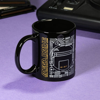 Mega Drive Official Mega Drive 'Logo' Black Ceramic Mug
