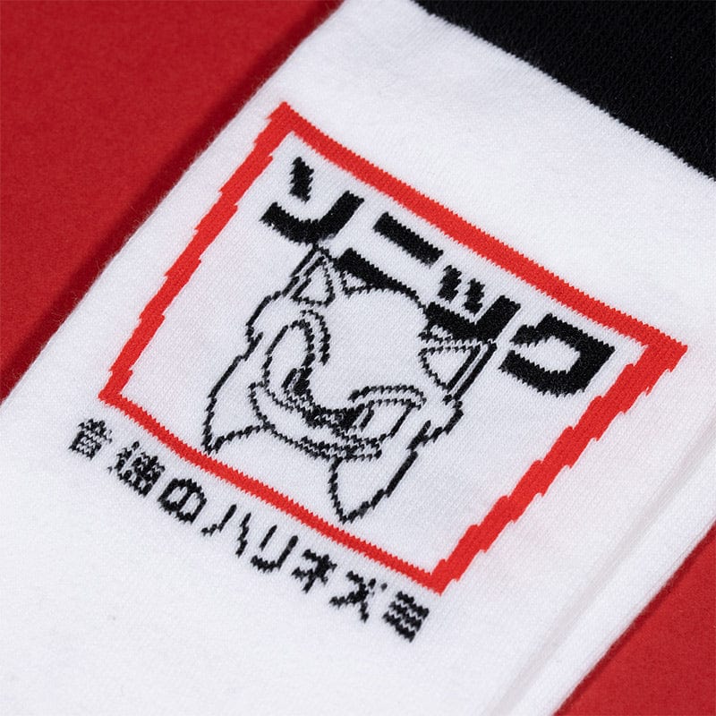 Sonic the Hedgehog Official Modern Sonic the Hedgehog Japanese Style White and Black Socks (One Size)