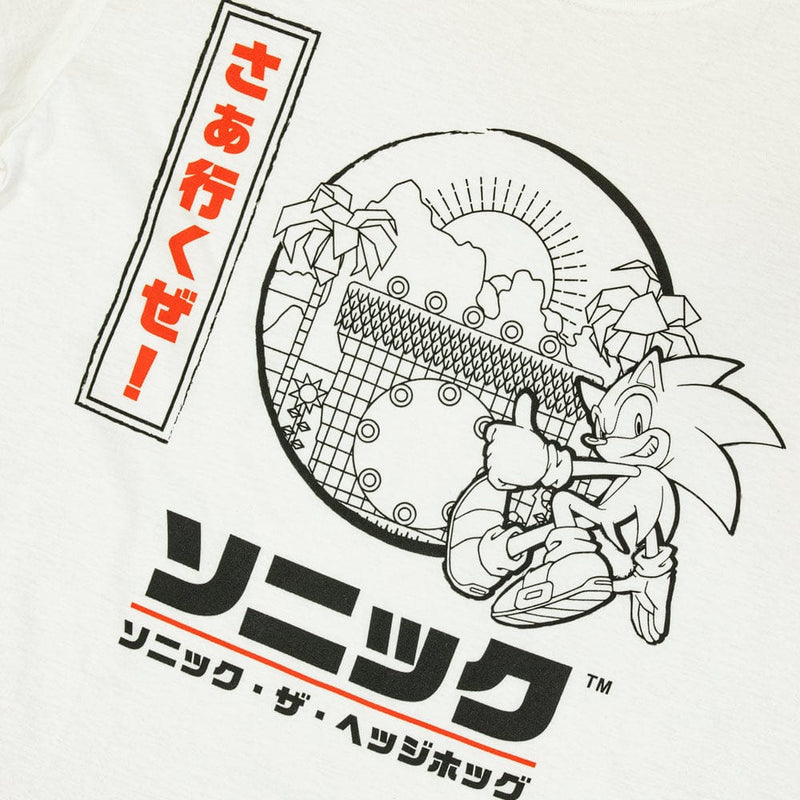 Sonic the Hedgehog Official Modern Sonic the Hedgehog Japanese Style White T-Shirt (Unisex)