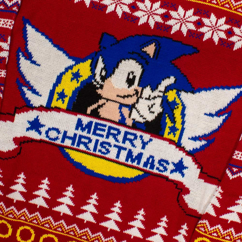 Sonic the Hedgehog Official Classic Sonic the Hedgehog Christmas Jumper / Ugly Sweater